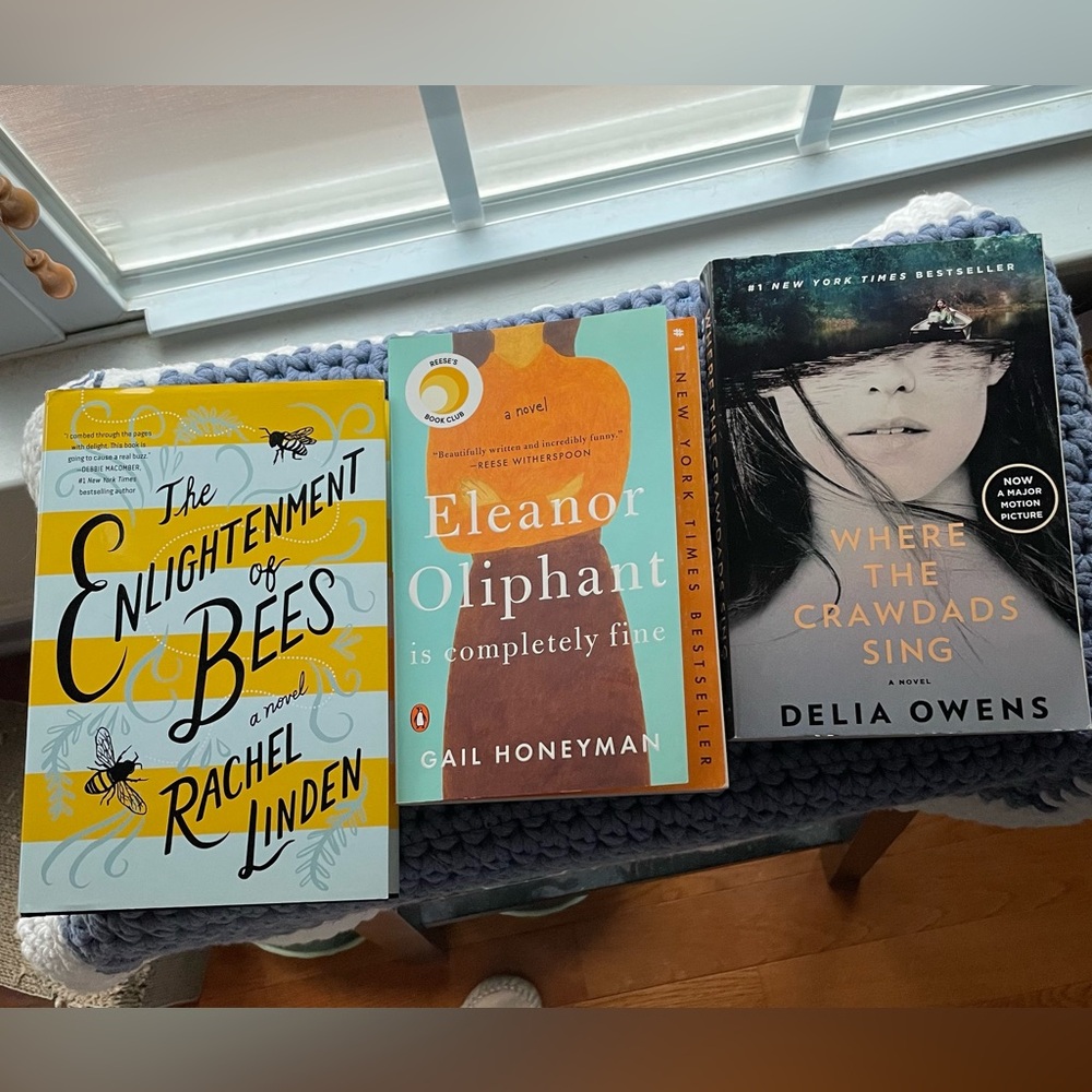 3 novels women finding their way themed: Enlightenment, Oliphant, Crawdads books